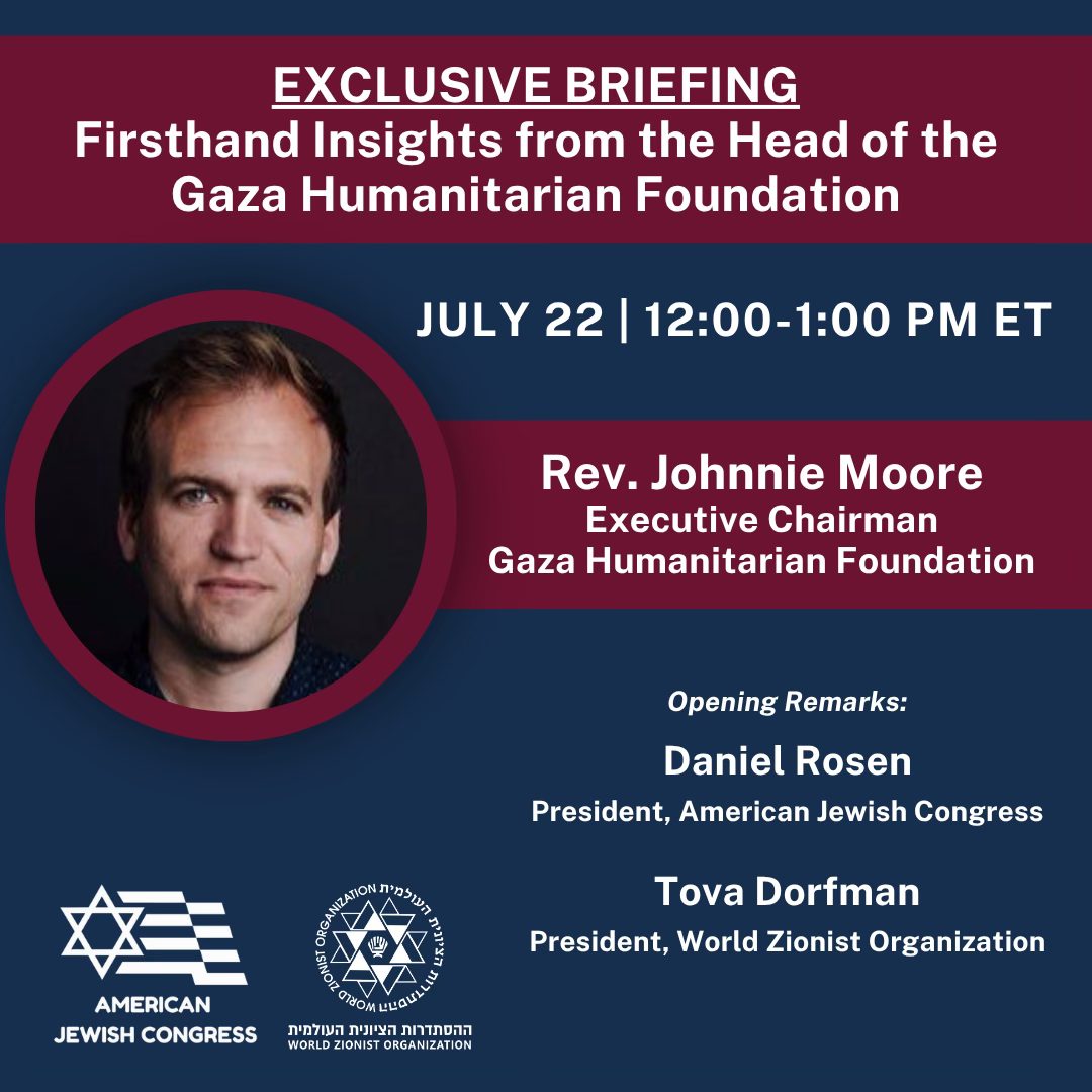 Executive Briefing with Reverend Johnnie Moore, Executive Chairman of the Gaza Humanitarian Foundation