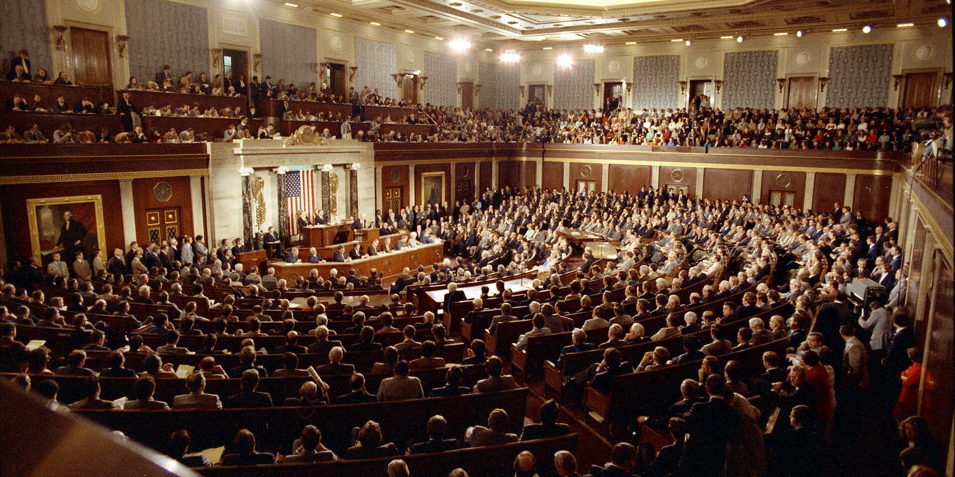 The House of Representatives chamber during a joint session